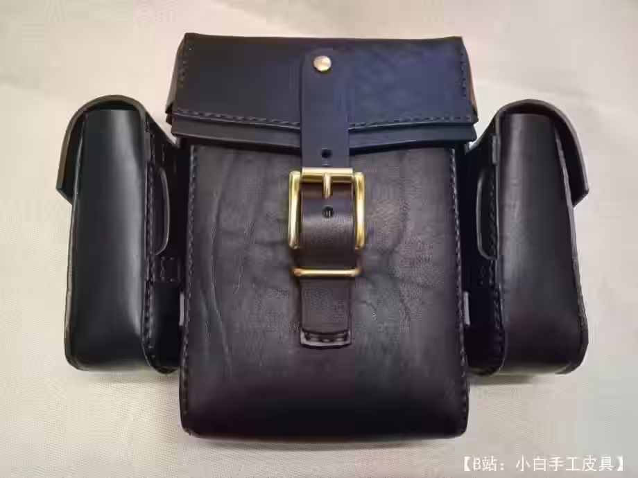 带有可拆卸侧袋的不寻常皮包的图案 - 5