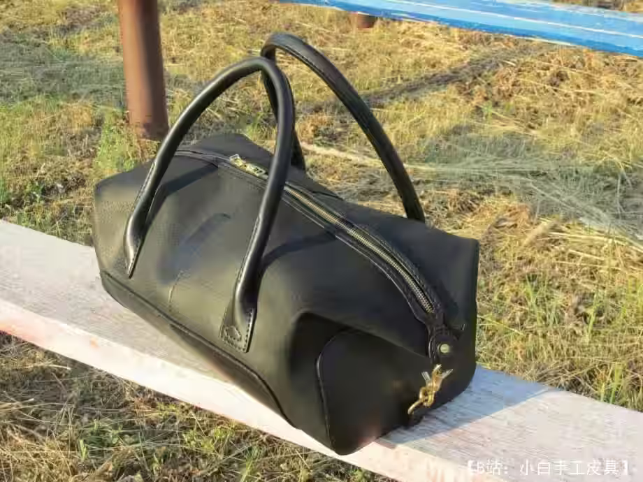 皮革旅行包的图案，有两种图案（小和大） - 3