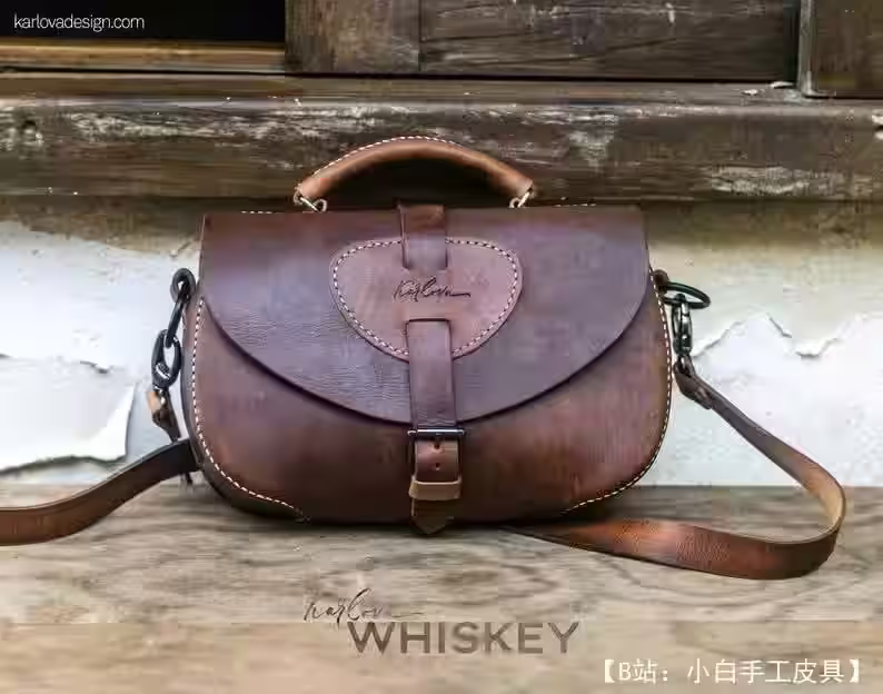 用于智能手机和文件的小型皮革女式手提包的图案 - 2