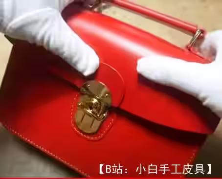 女士经典皮革手提包图案斜挎包 - 5