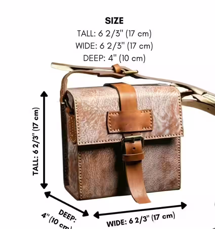 皮革斜挎包图案 - 2