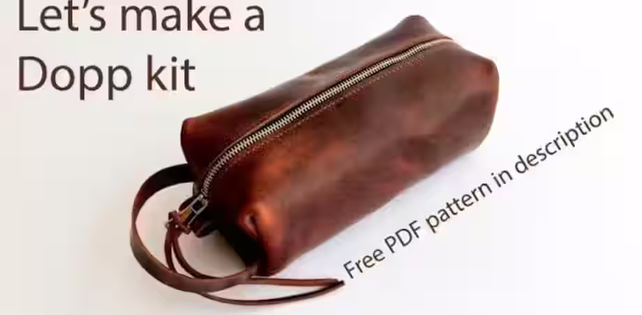 用于洗涤配件的皮革盥洗盒图案 - 1