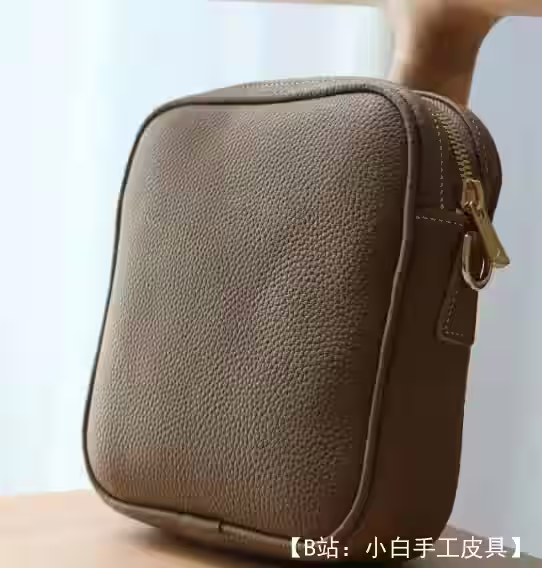 图案皮革小号手提包收纳袋 - 1