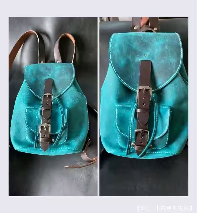 女士真皮背包图案-包 - 1