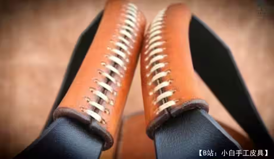 图案皮革小托特包 - 4