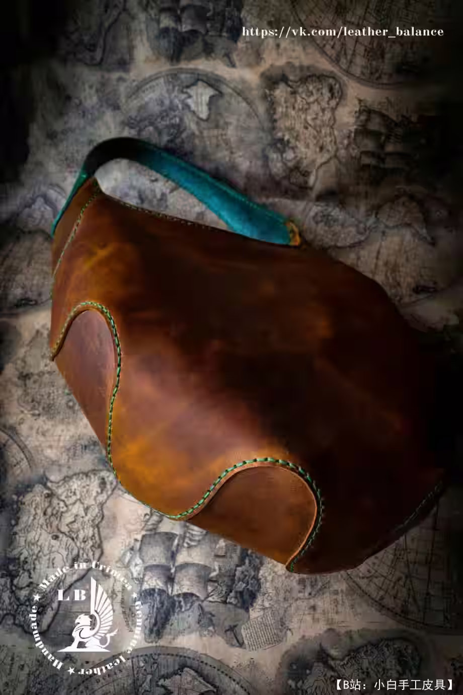 皮革女式流浪汉包的图案（手工制作） - 4