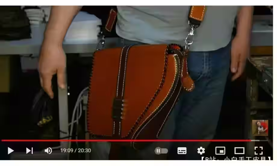 不寻常的皮革斜挎包的图案 - 1