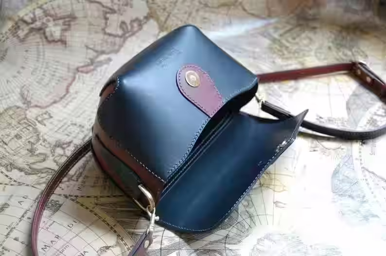 图案牛皮女士手提包斜挎包（斜挎包） - 5