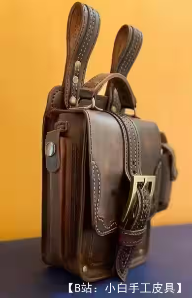 男士图案皮革腰包 - 2