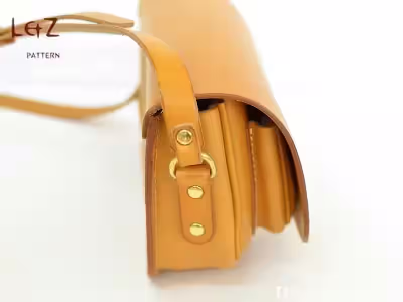 图案小号皮革女式手提包斜挎包 - 3