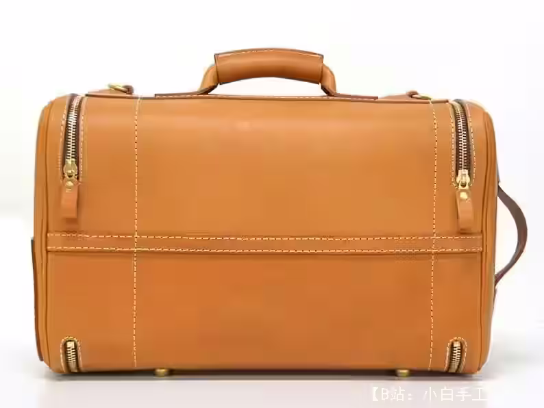 日式真皮长方形旅行包图案 - 2