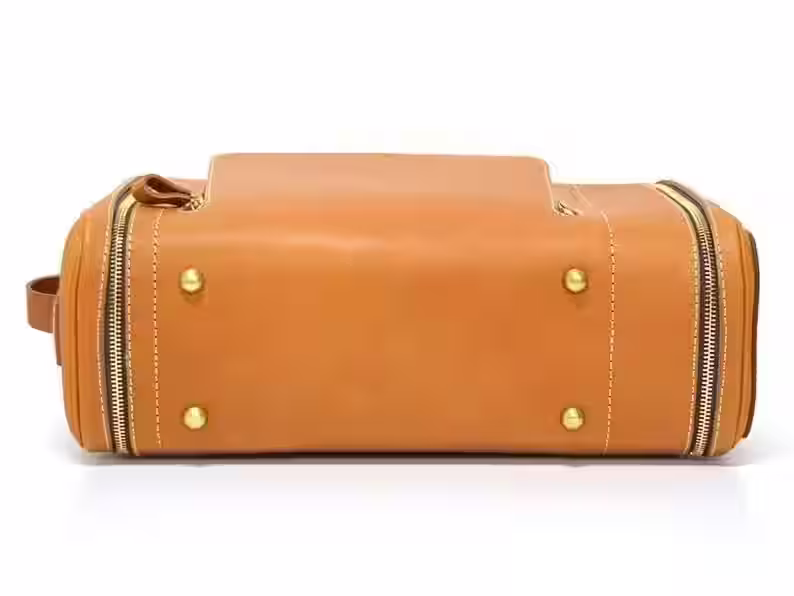 日式真皮长方形旅行包图案 - 3