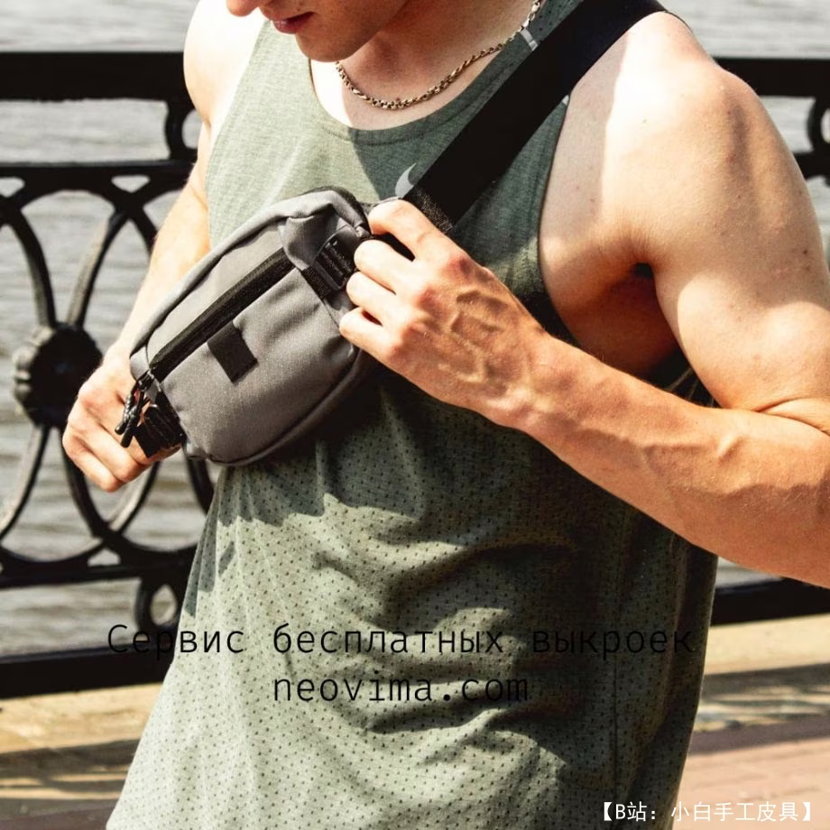 Neovima 的图案织物（柔软）腰包 Neotorpedo 包 - 2