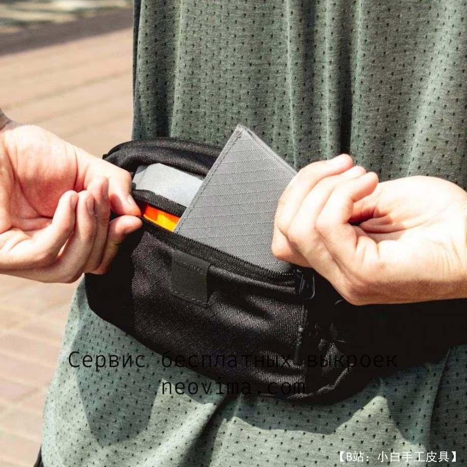 Neovima 的图案织物（柔软）腰包 Neotorpedo 包 - 3