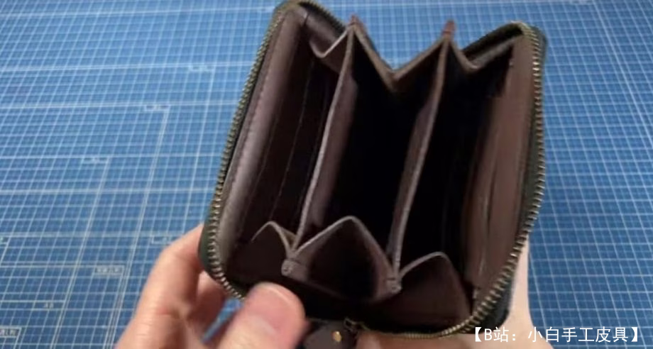 皮革拉链钱包图案 - 2