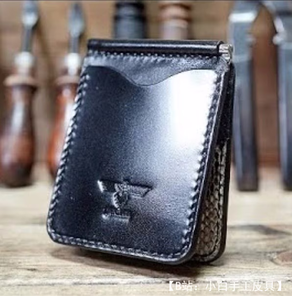 雕刻钞票皮革夹图案 - 1