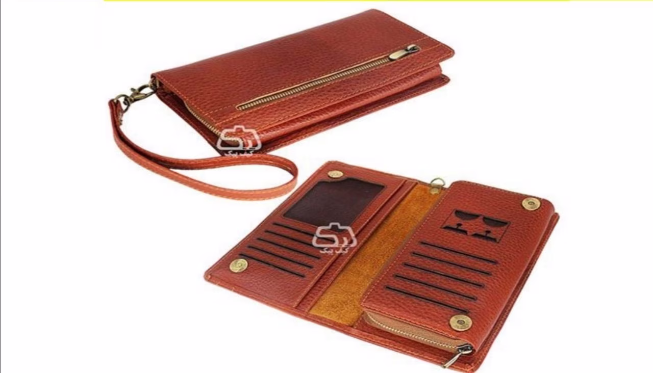 长款皮革拉链钱包图案 - 1