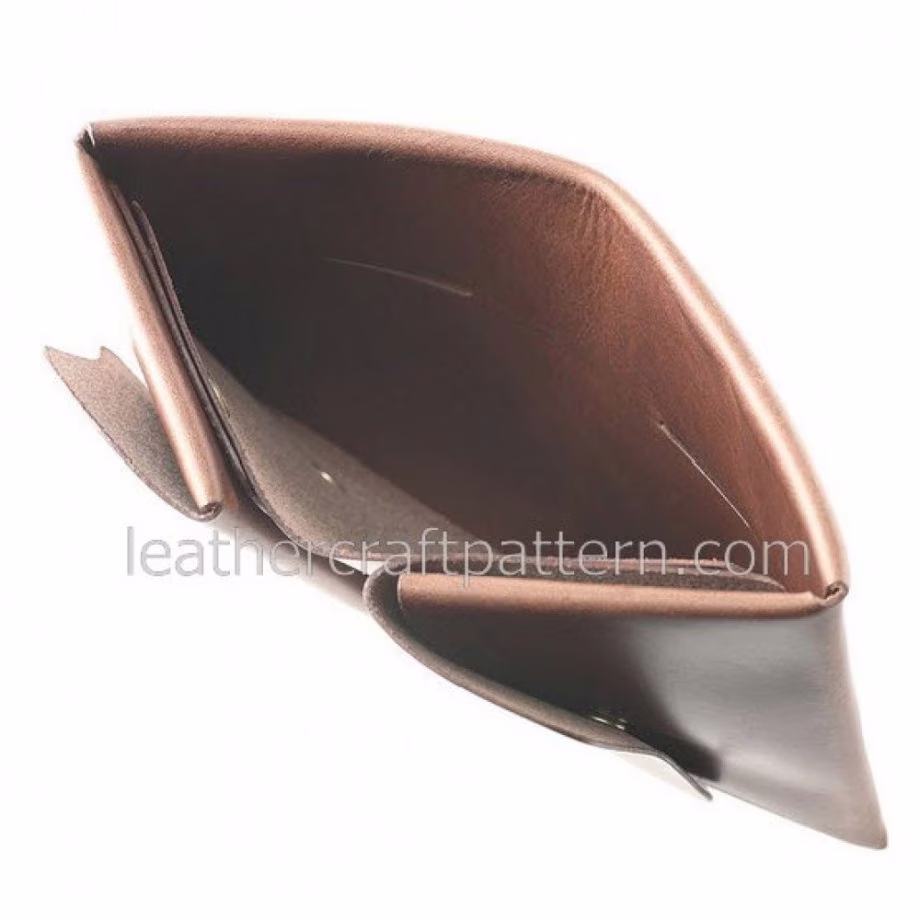 带按钮的无缝皮革钱包图案 - 2