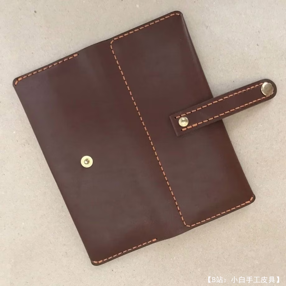 简单皮革加长图案，主要部分有拉链 - 2