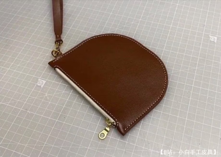 半圆形拉链小钱包图案 - 2