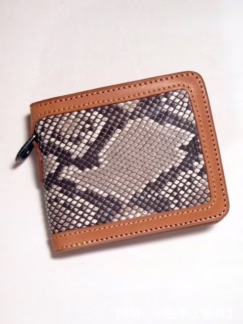 有趣的双折图案，口袋上有硬币标签 - 1