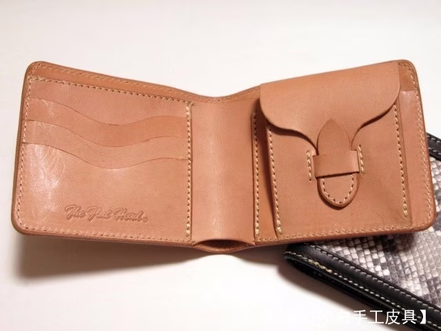 有趣的双折图案，口袋上有硬币标签 - 2