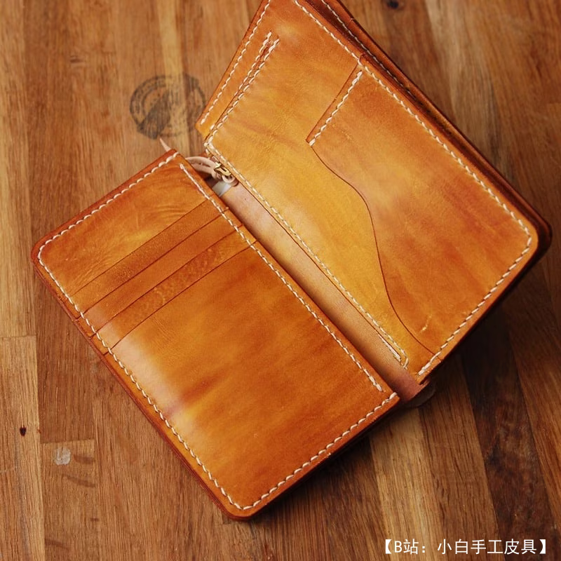 有趣的双折图案，带有带拉链的硬币隔层 - 1