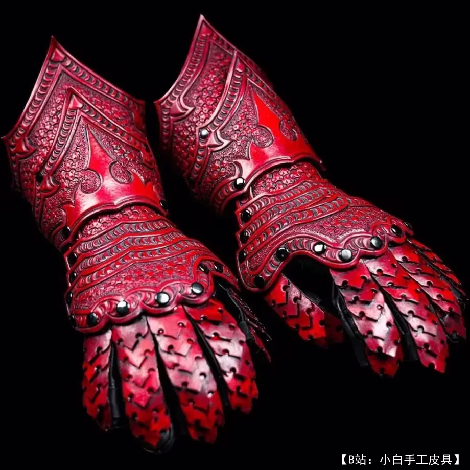 奇幻风格的皮手套盔甲图案 - 1