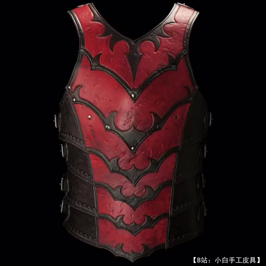 奇幻风格的一件皮甲护胸（胸甲）图案 - 1