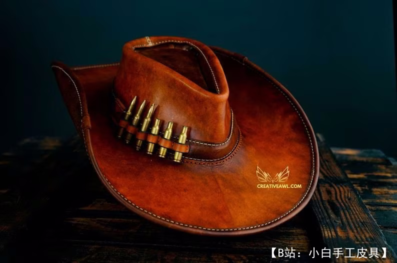 带墨盒的皮帽图案 - 1