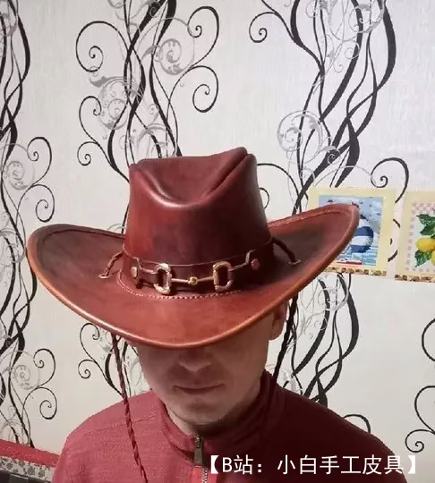 印第安纳琼斯风格皮帽图案 - 1