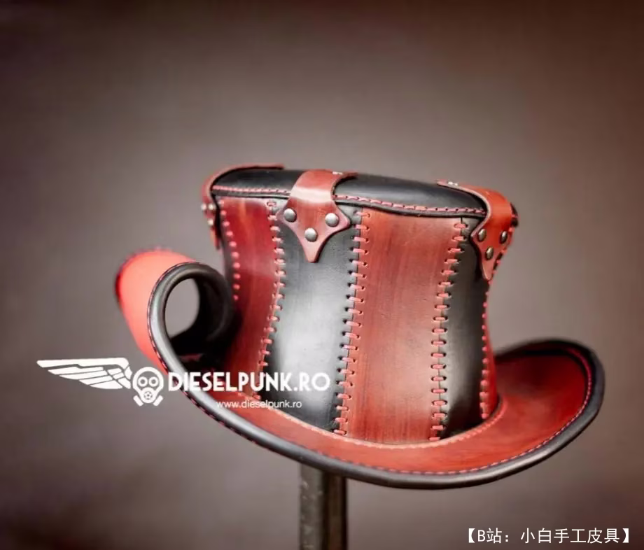 皮革高顶帽子图案 - 1