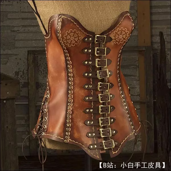 皮革紧身胸衣图案 - 1