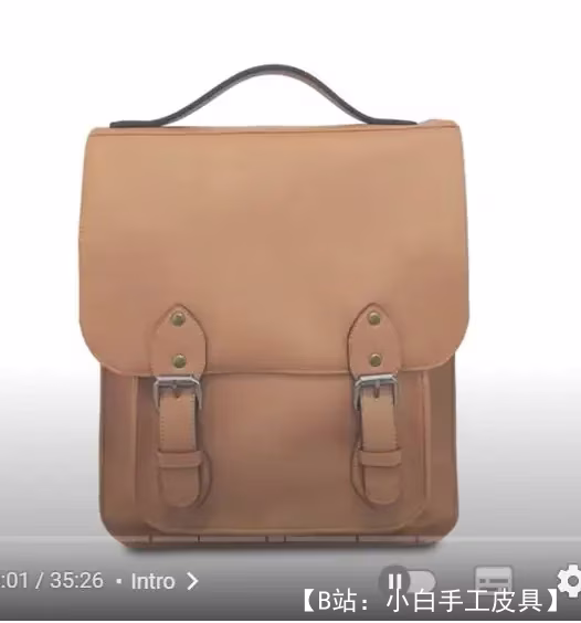 基于周三系列的小皮革背包图案 - 1