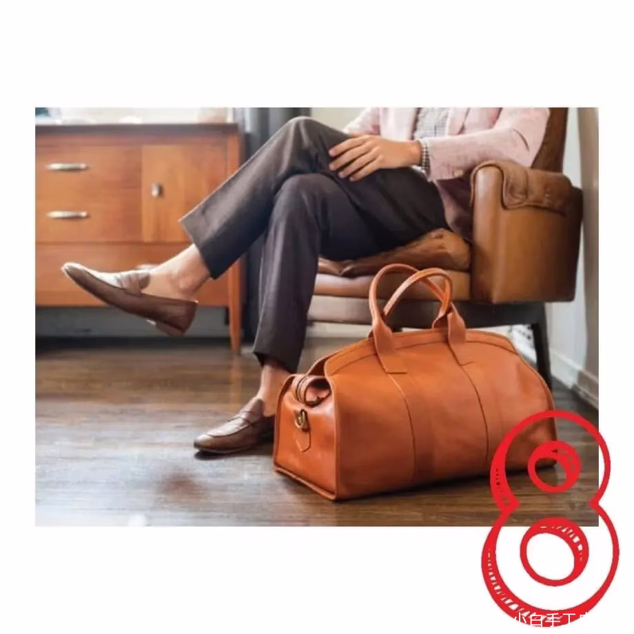 大型优质皮革旅行包（行李袋）的图案 - 1