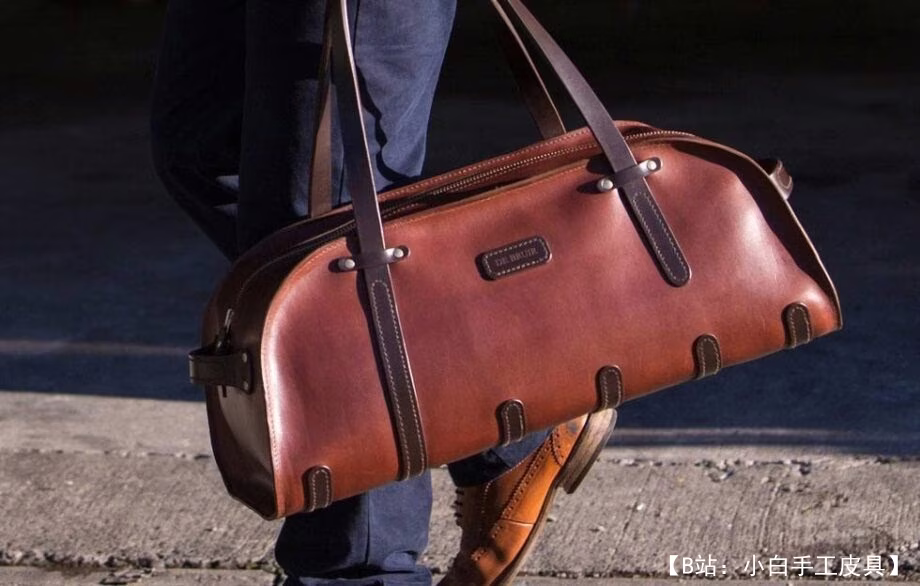 皮革图案好旅行包 - 3