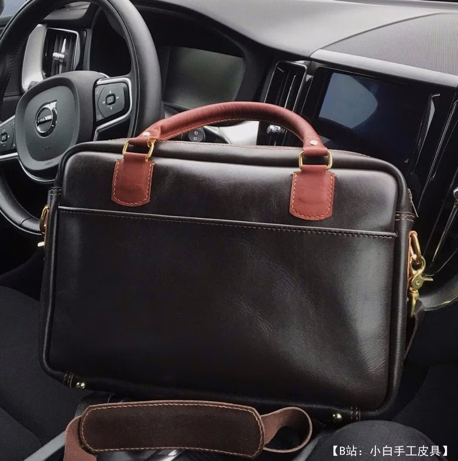 皮革笔记本电脑包图案 - 2